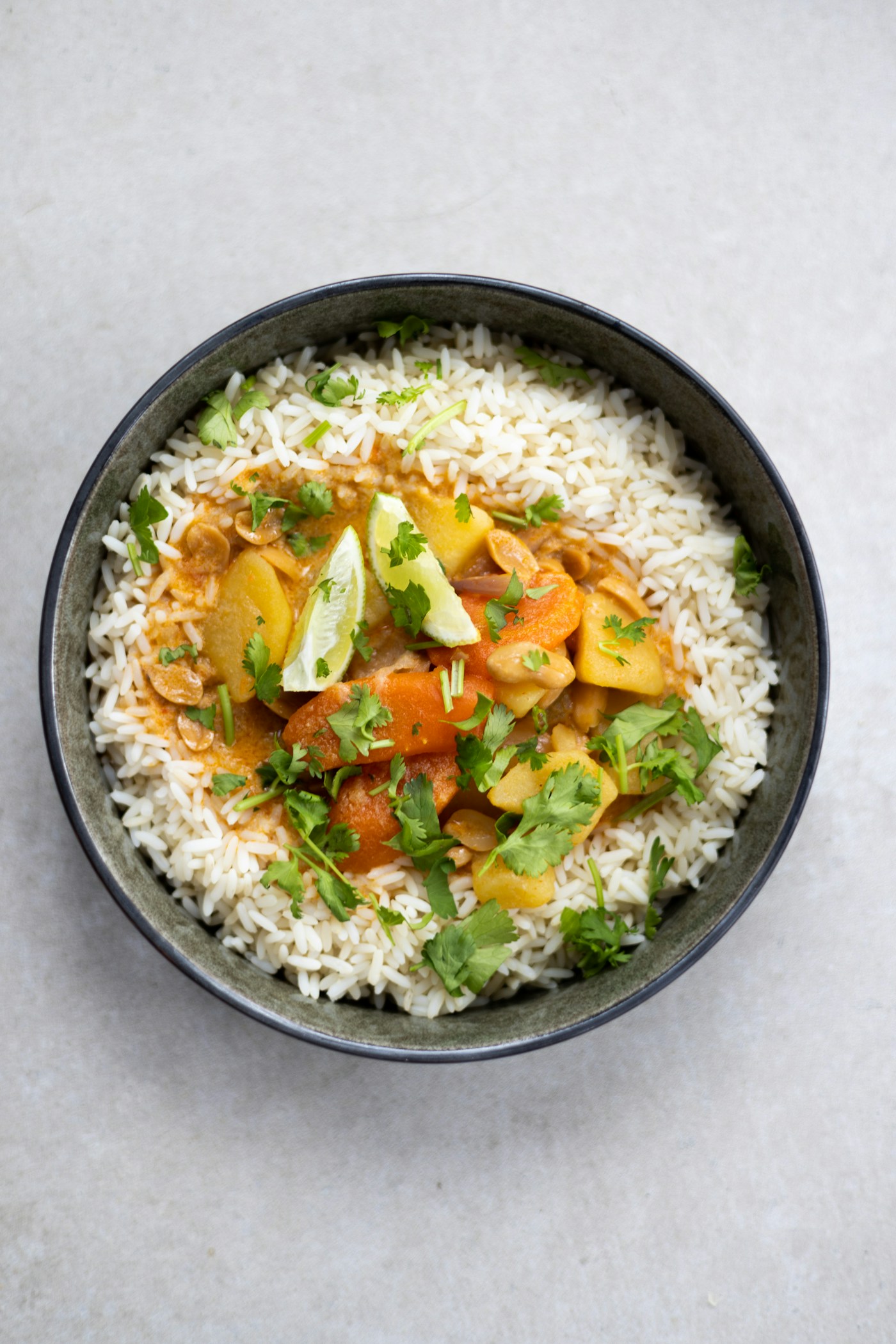 Fresh rice and vegetables served in a bowl